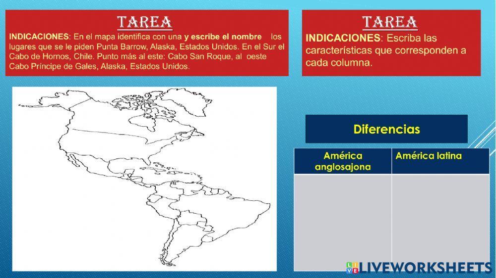 Ubicación matemática de américa