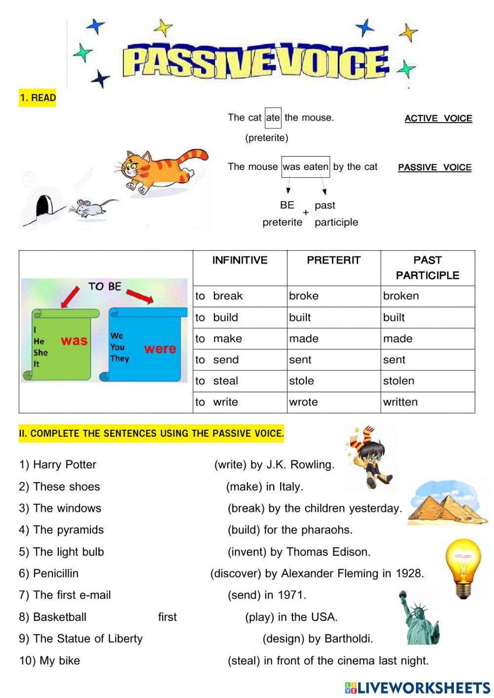 PASSIVE VOICE (preterite)