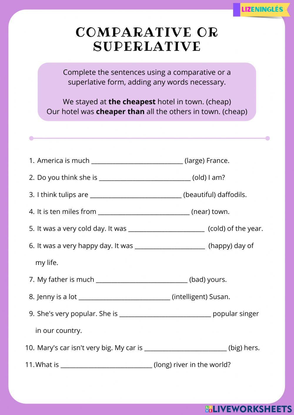 Comparative & Superlative