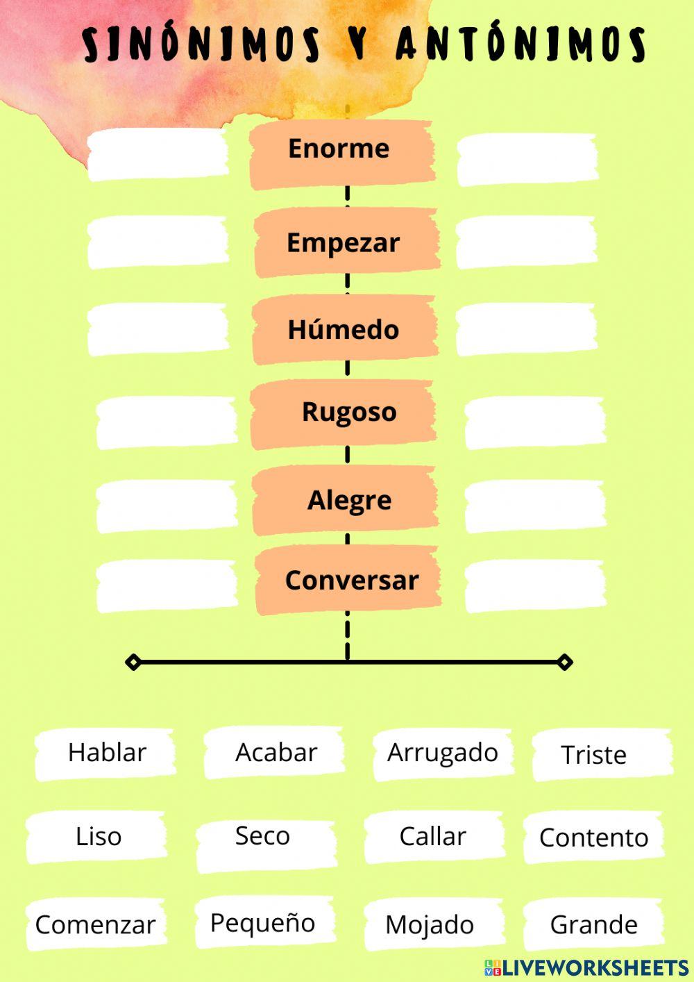 Sinónimos y Antónimos