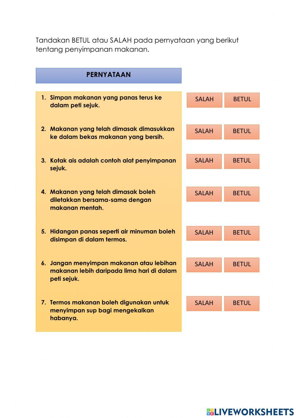 Cara Penyimpanan Hidangan
