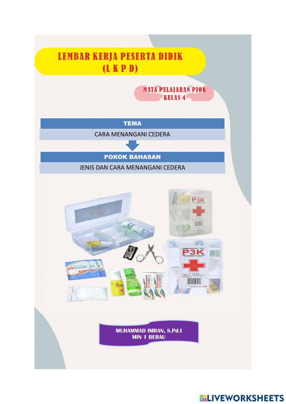 Latihan Soal Jenis dan Cara Menangani Cedera