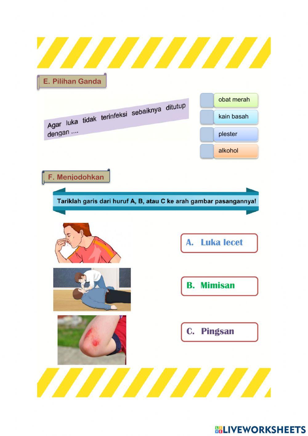 Latihan Soal Jenis dan Cara Menangani Cedera