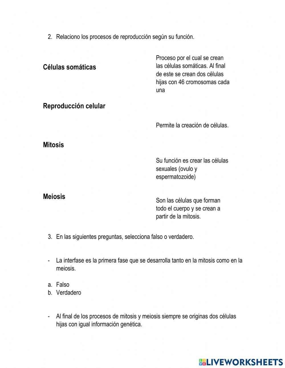 La reproducción célular