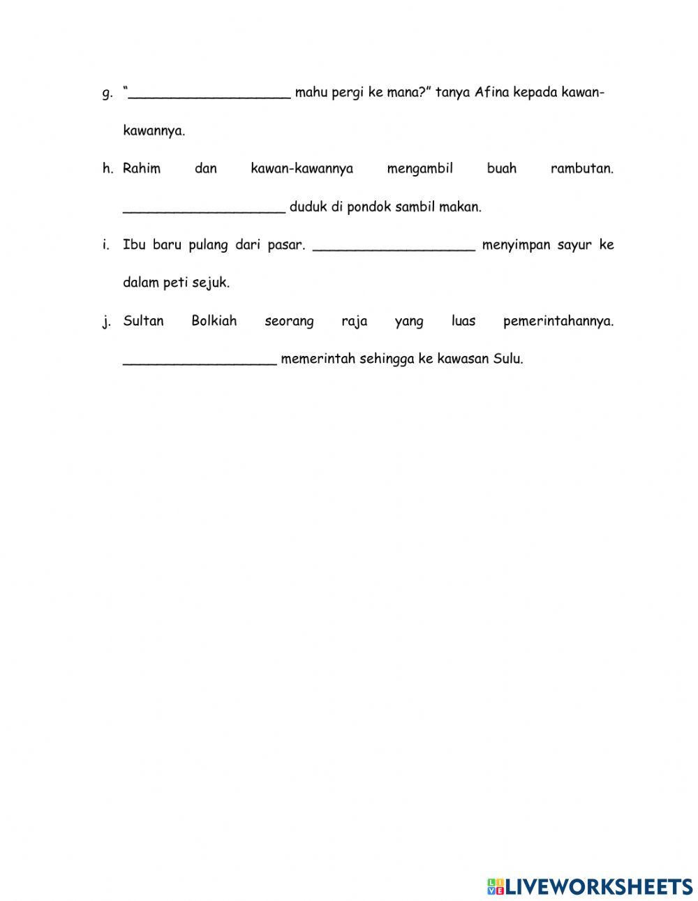 Kata Ganti Nama Diri