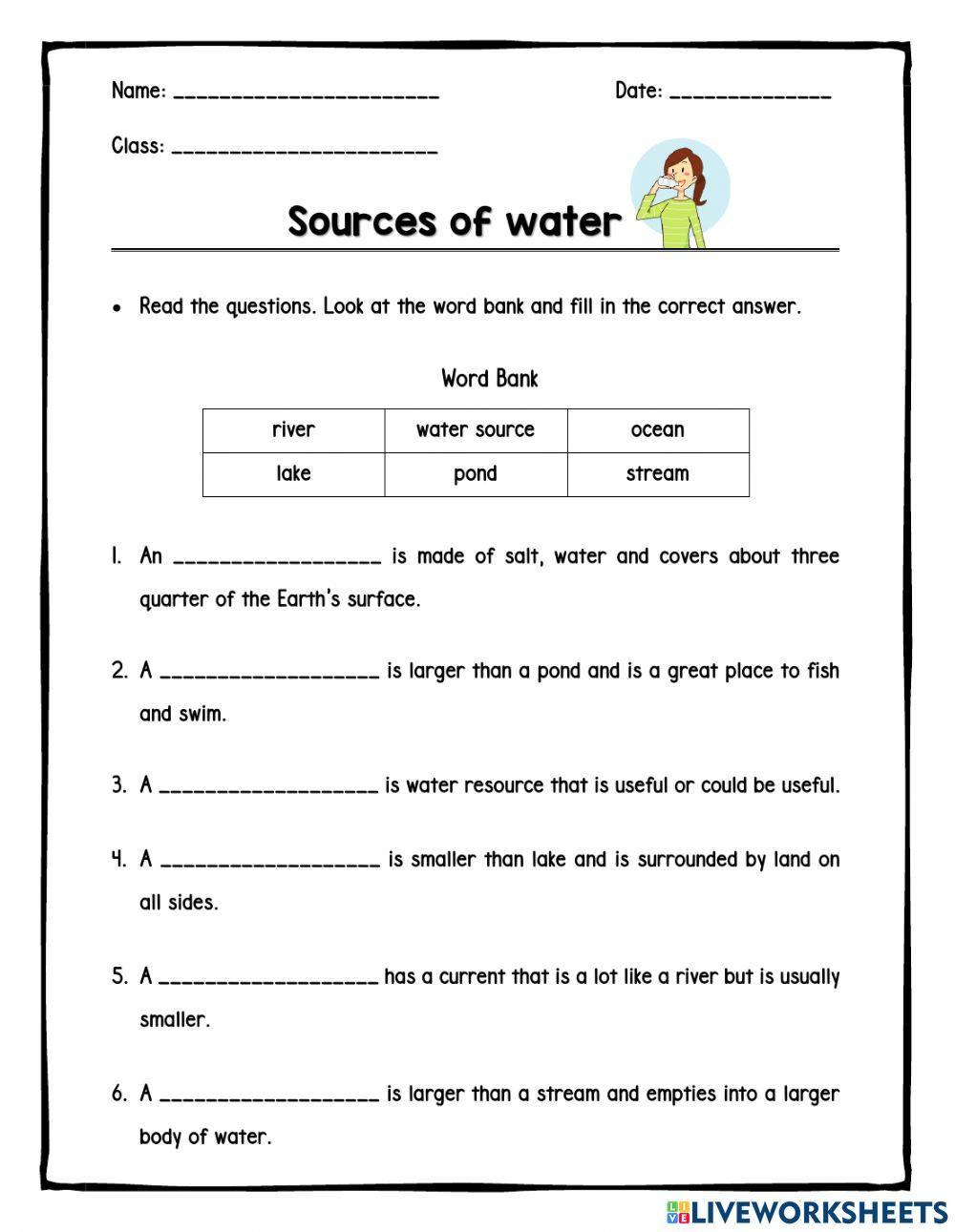 Sources of Water