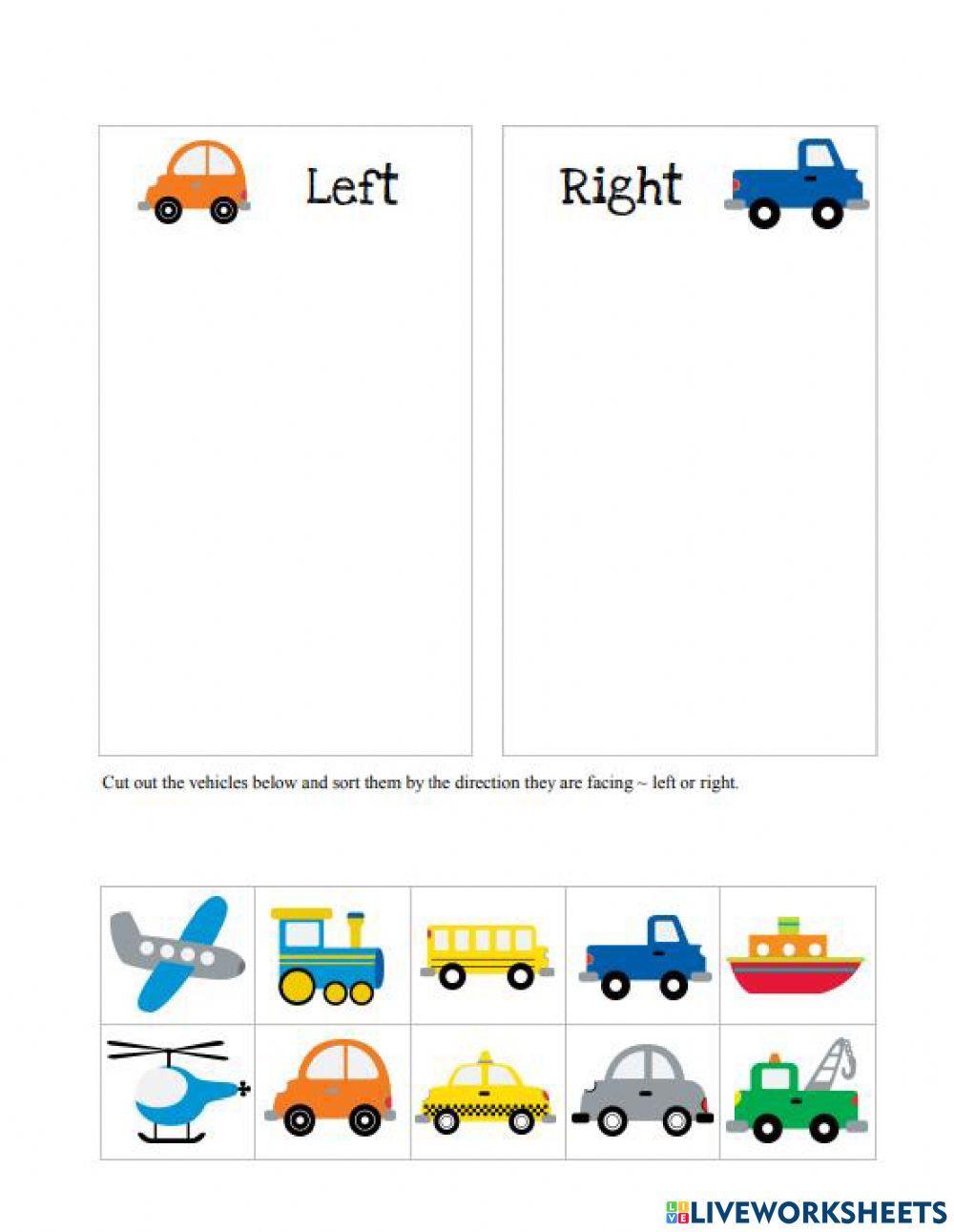 Izquierda y derecha (left - right)