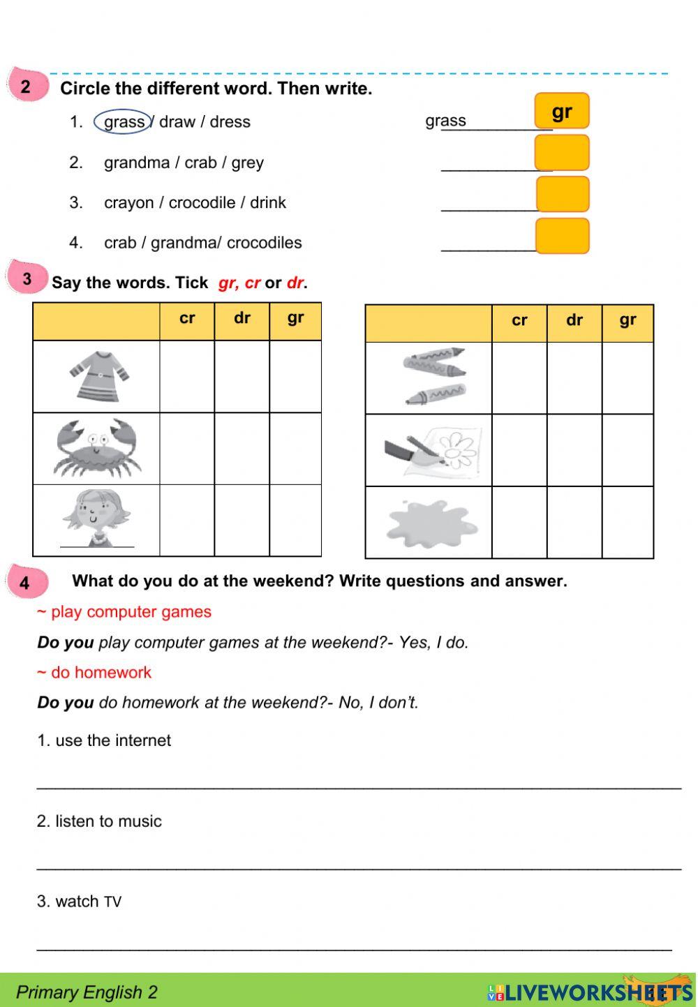 DieuAnh AS2 unit 2: My busy week (L4)