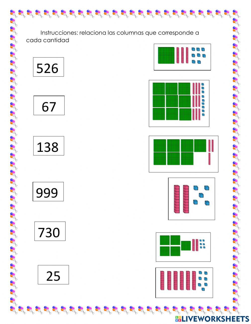 Unidad, decena y centena