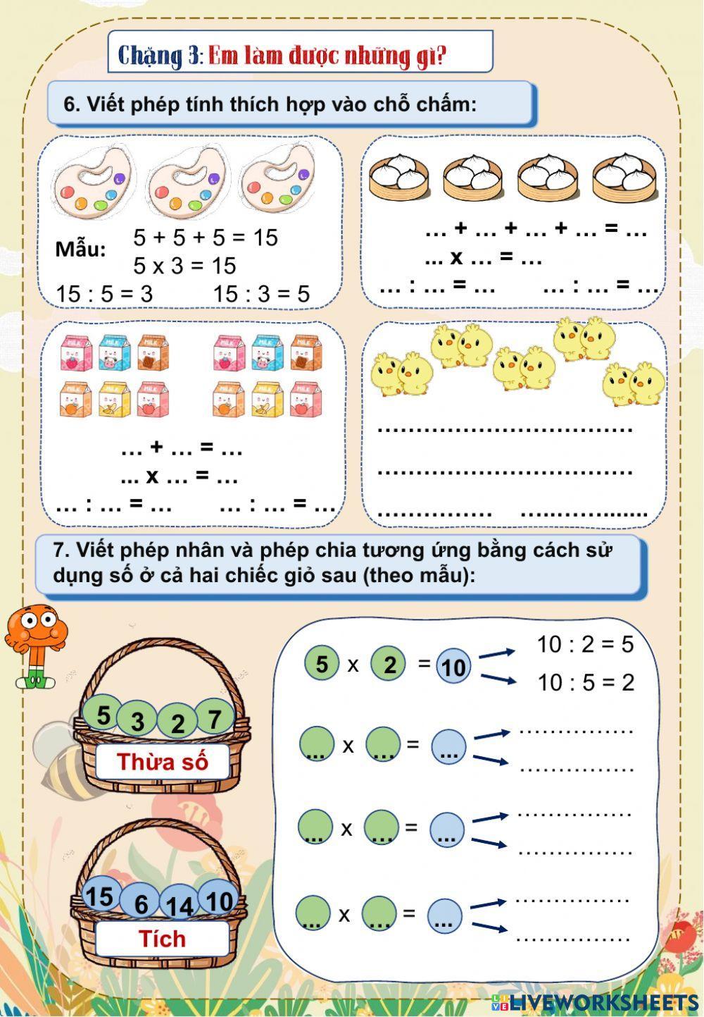 Lớp 2 - Toán - Tuần 23 - Đề 2