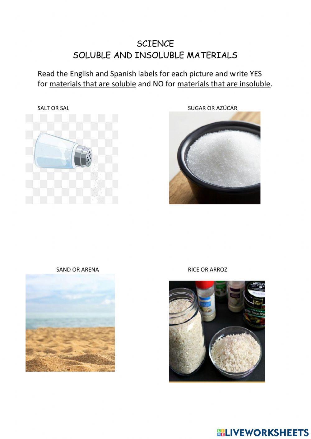 Soluble and Insoluble