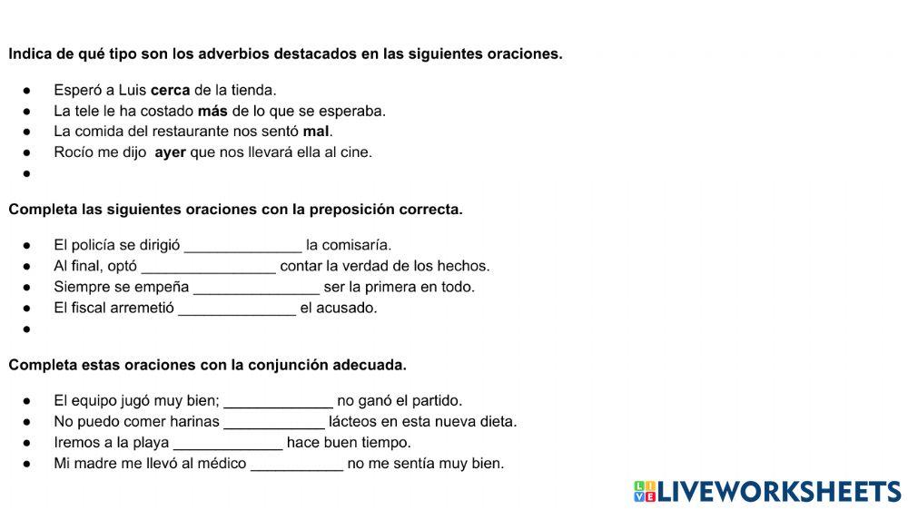 Palabras invariables