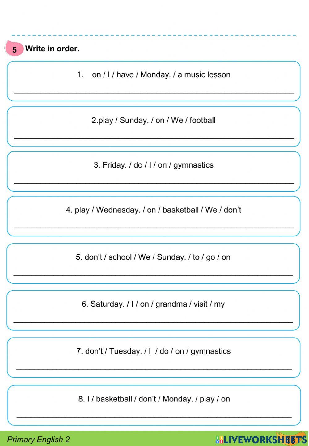 DieuAnh AS2 unit 2: My busy week (L5)
