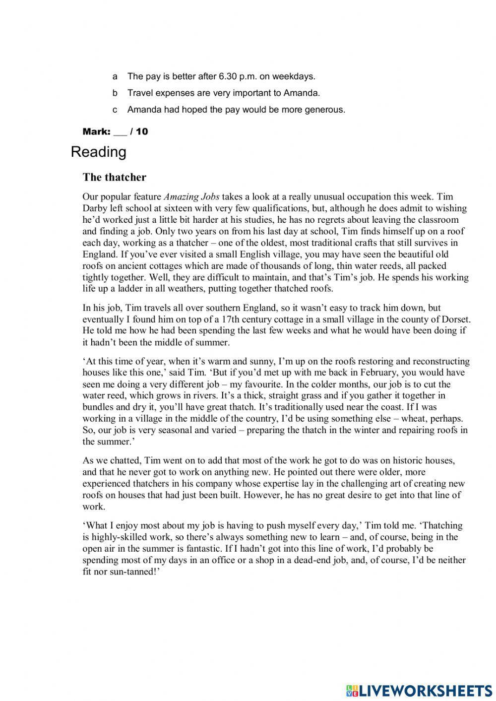 Insight intermediate unit 8 test combined