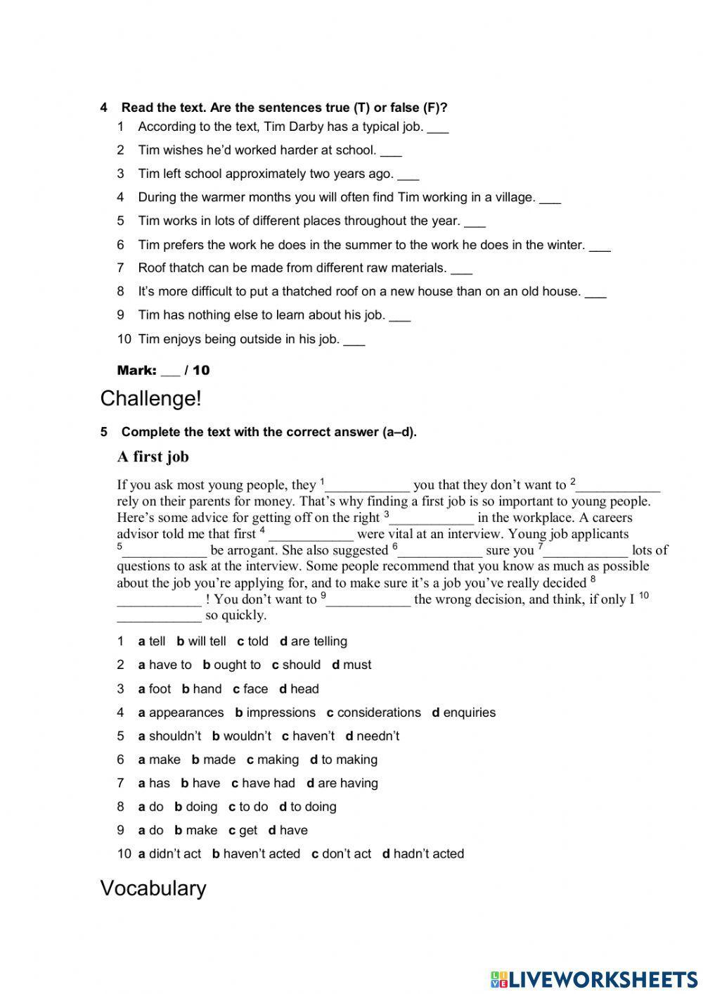 Insight intermediate unit 8 test combined