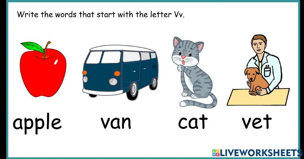 Letter v words