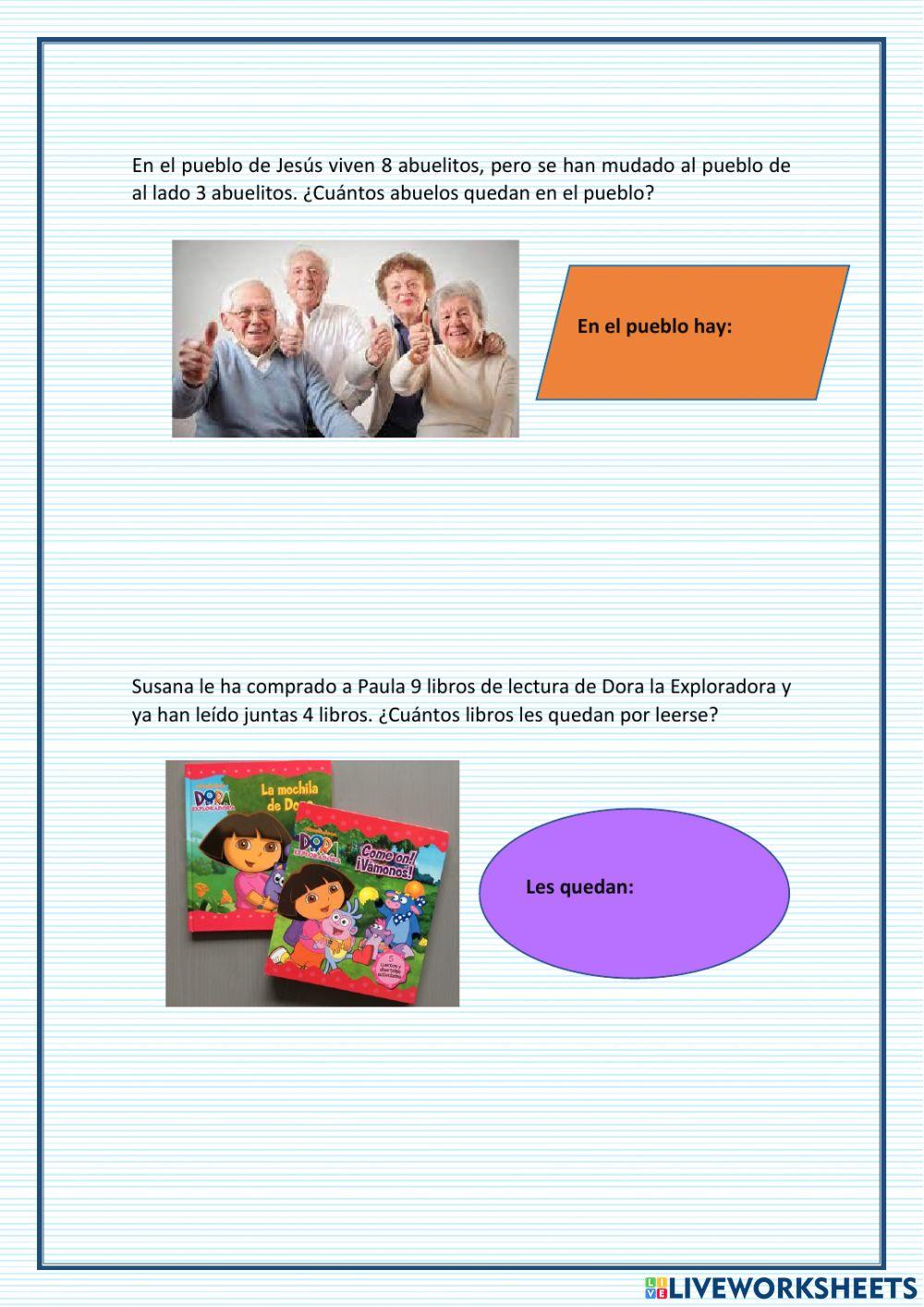 Problemas sumas y restas