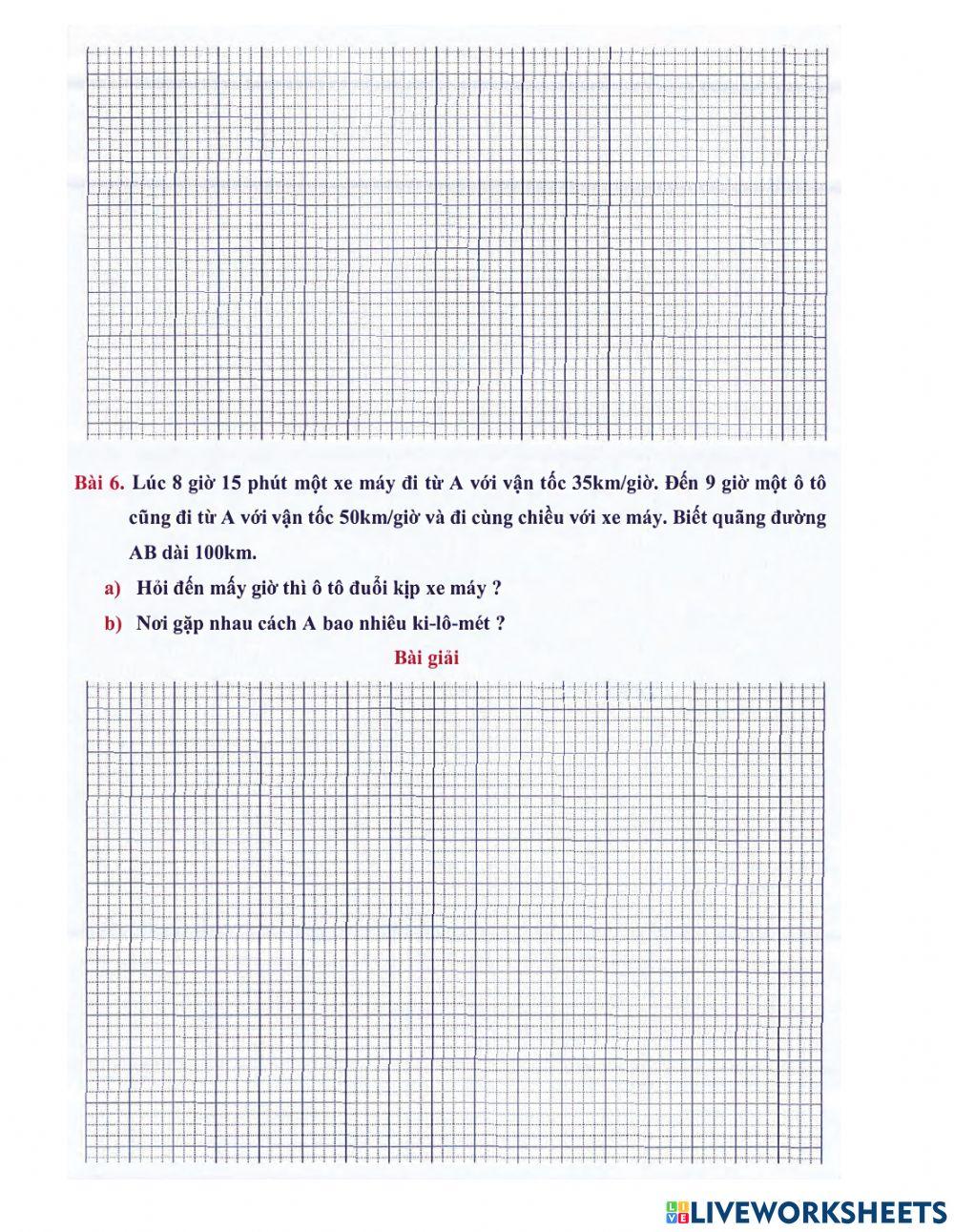 Toán 5 - Tuần 31 Bài tập