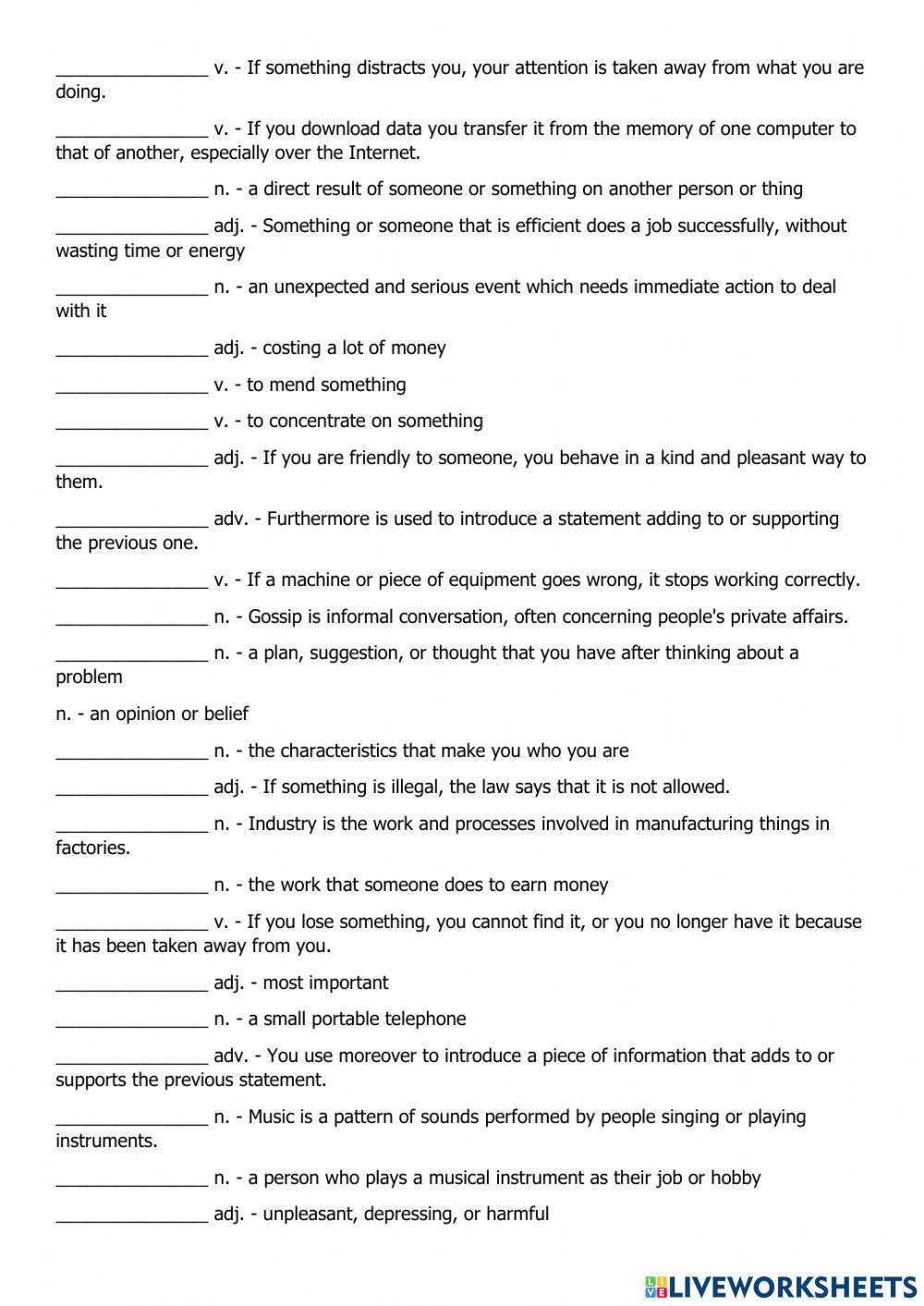Ielts f2 writing unit 7 vocab