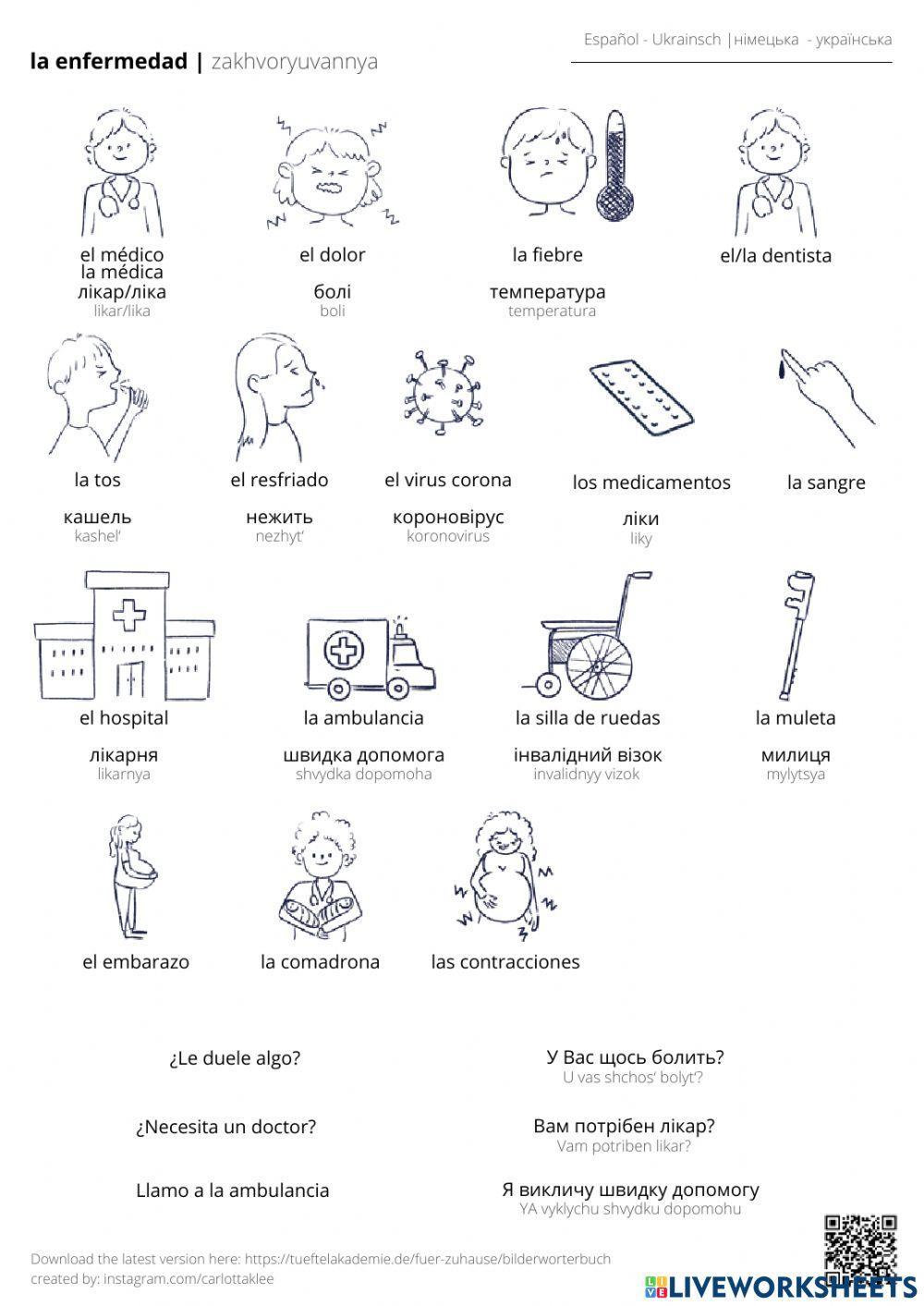 Diccionario con imágenes hablado Español - Ucraniano