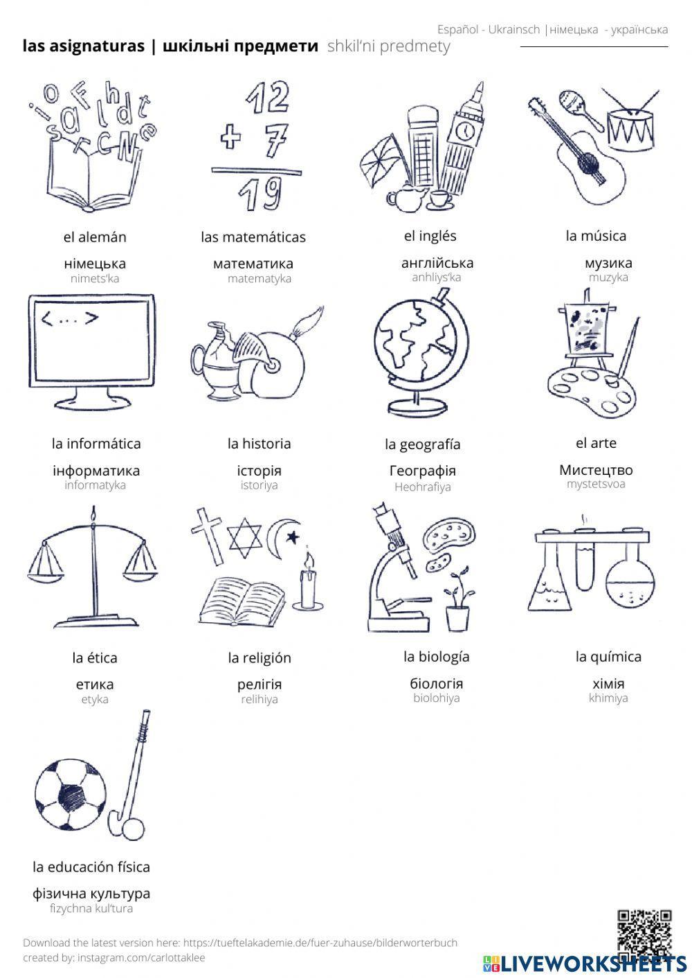 Diccionario con imágenes hablado Español - Ucraniano