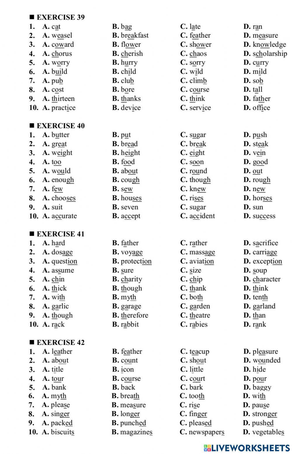 Pronunciation Ex39-42