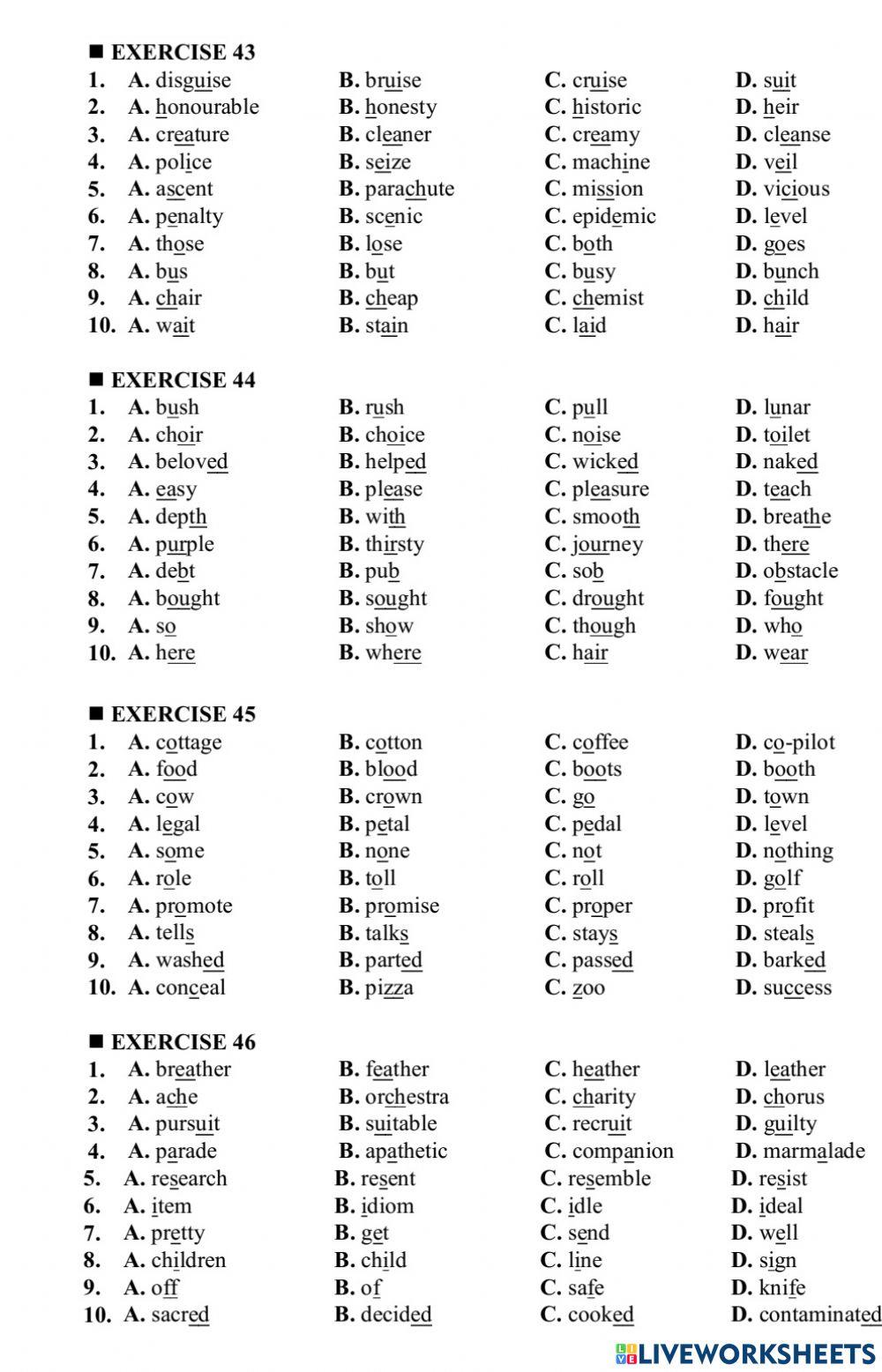 Pronunciation Ex43-46