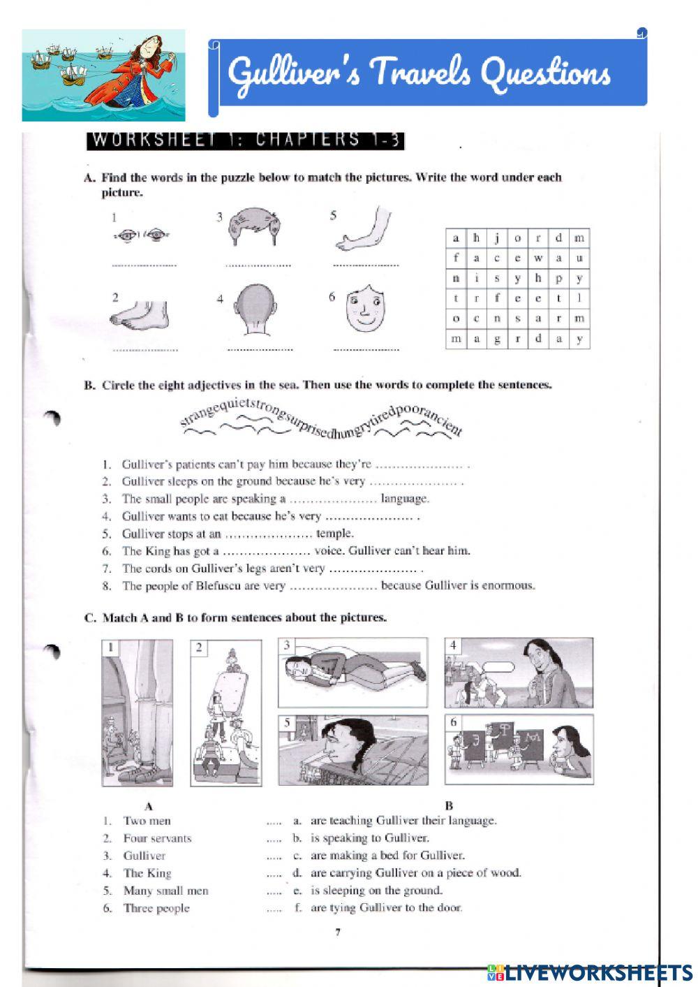 Gulliver's Trav… | Free Interactive Worksheets | 1957471