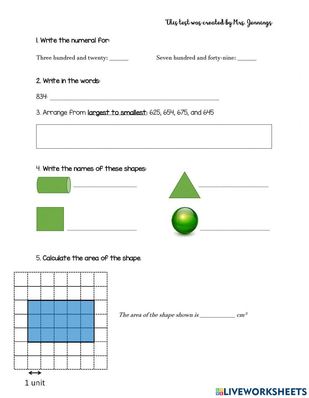 Mathematics Assessment