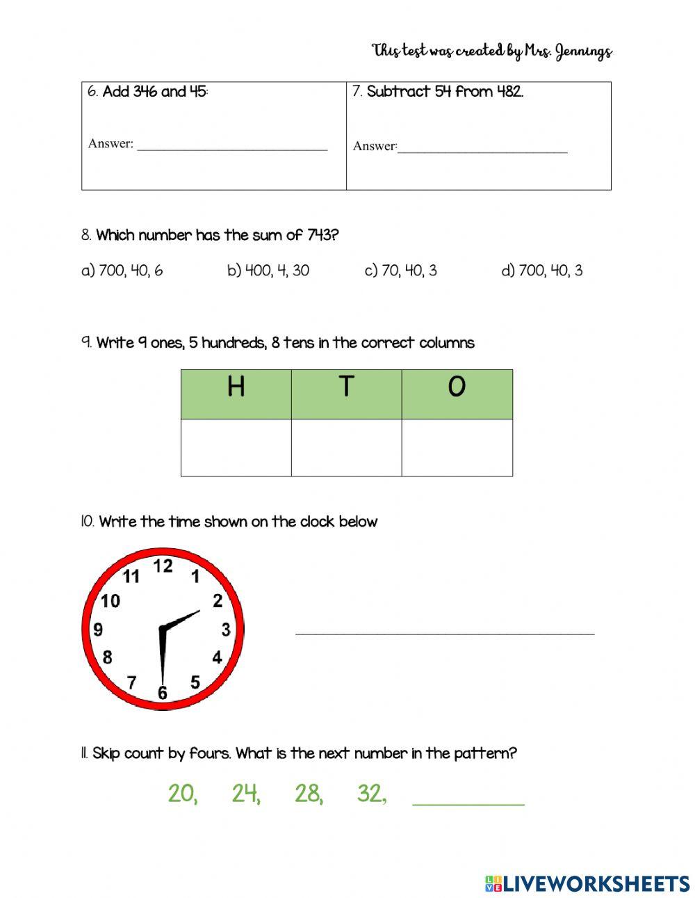 Mathematics Assessment