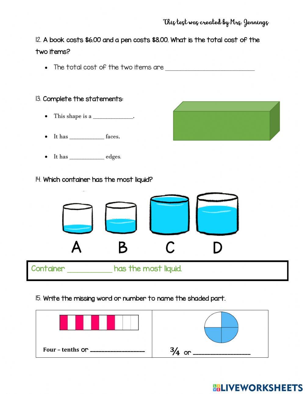 Mathematics Assessment