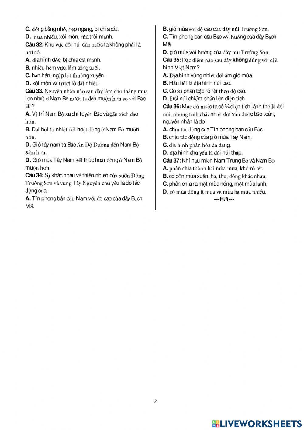 Địa lí tự nhiên