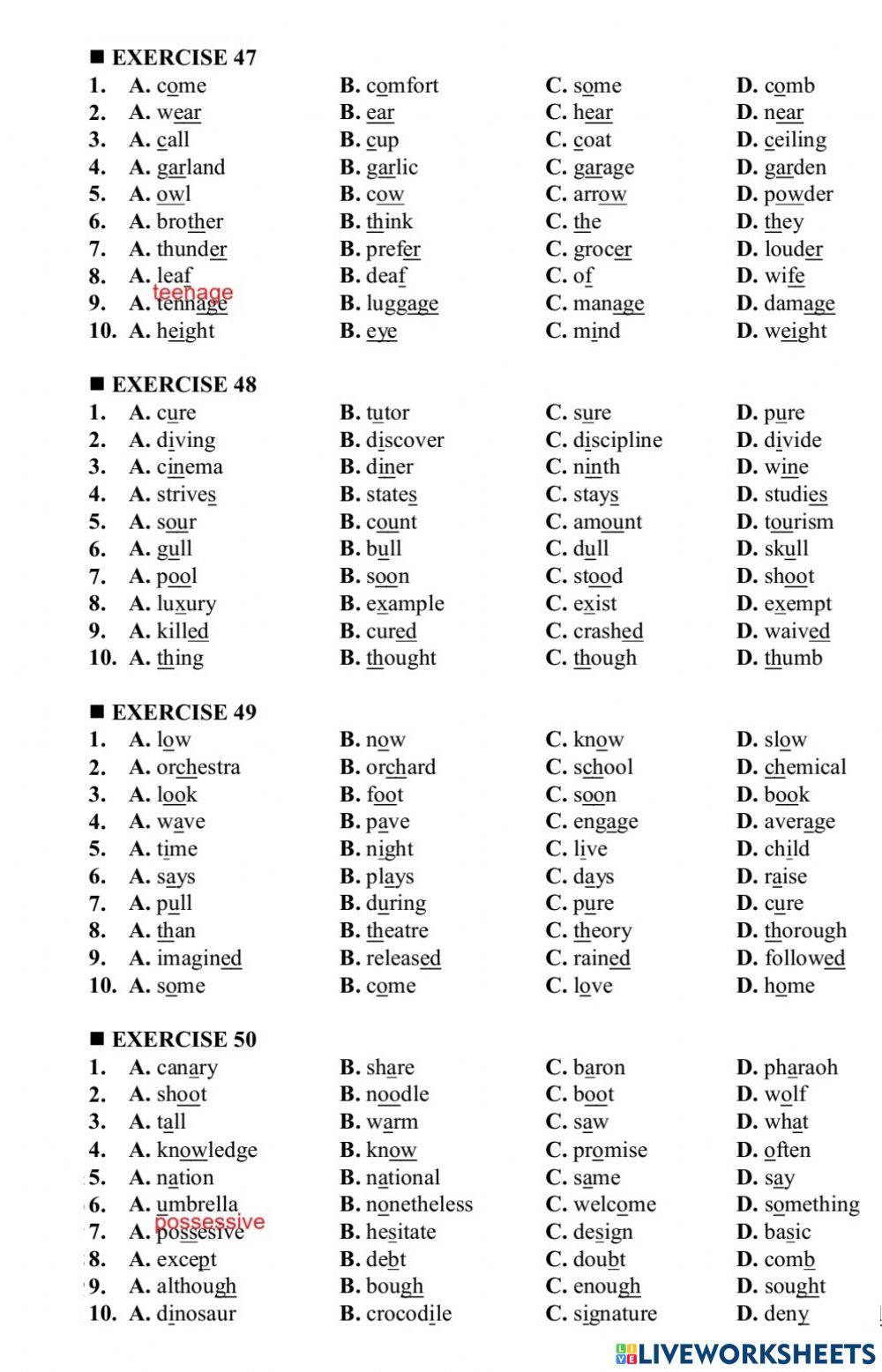 Pronunciation Ex47-50