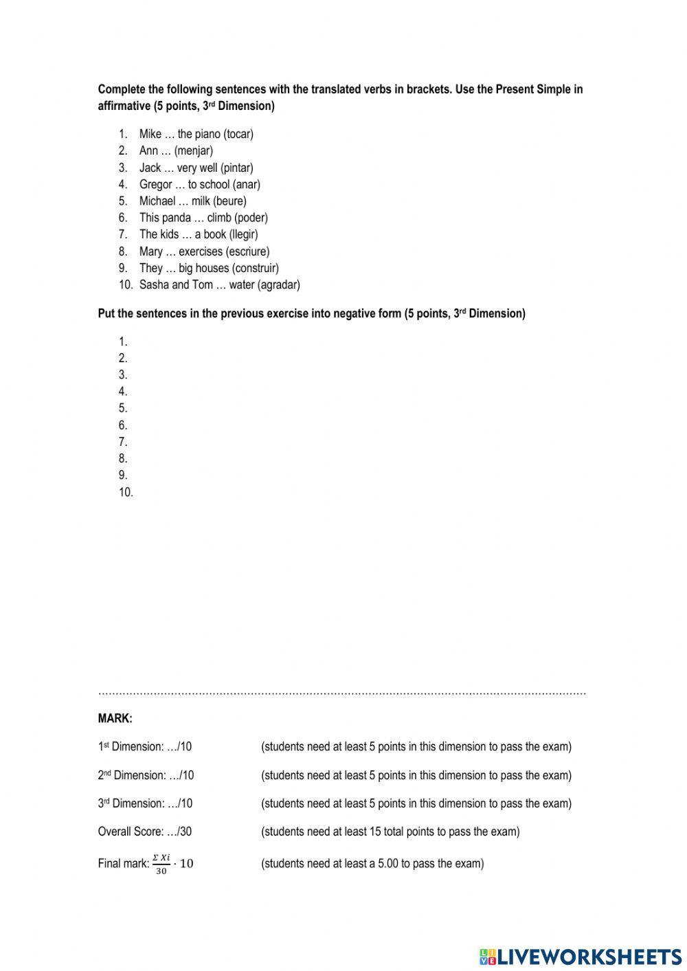 Exam 1: To be, have got and present simple