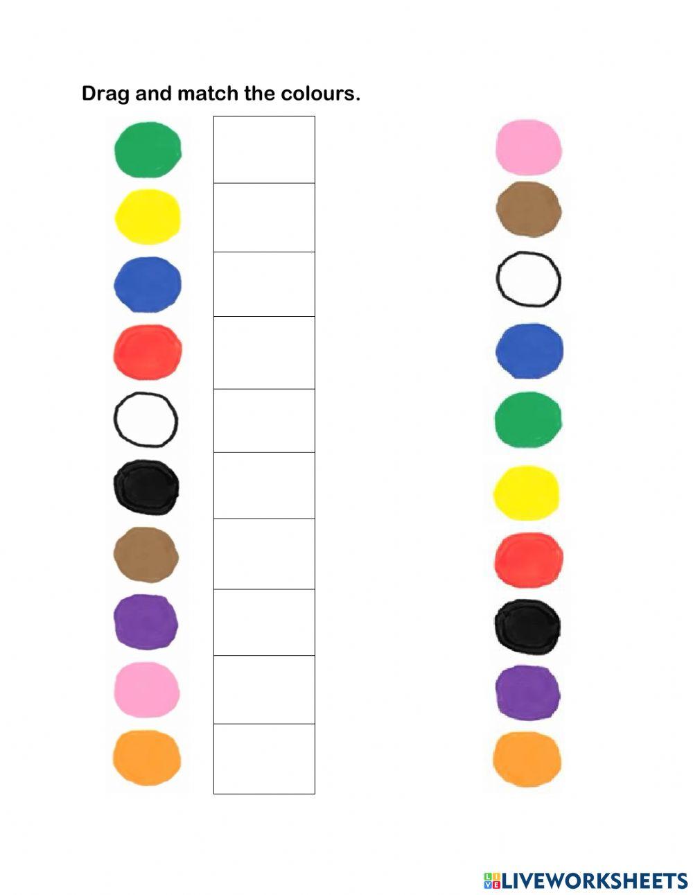Matching Colours exercise | Live Worksheets