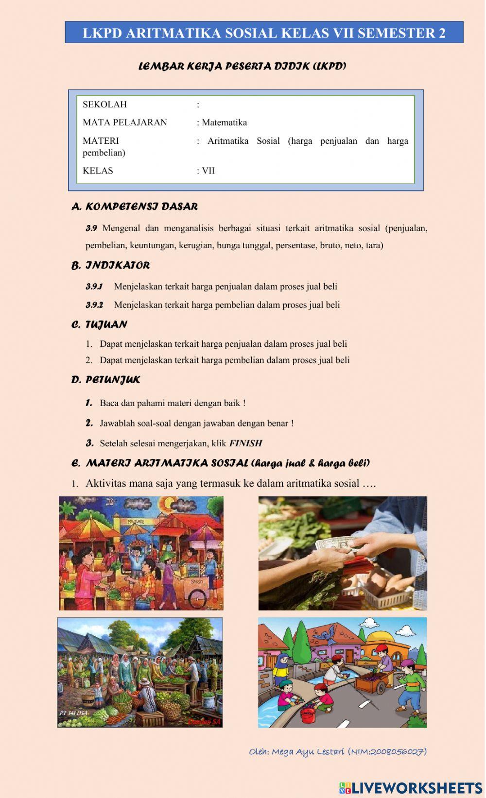 Aritmatika sosial (HB dan HJ)