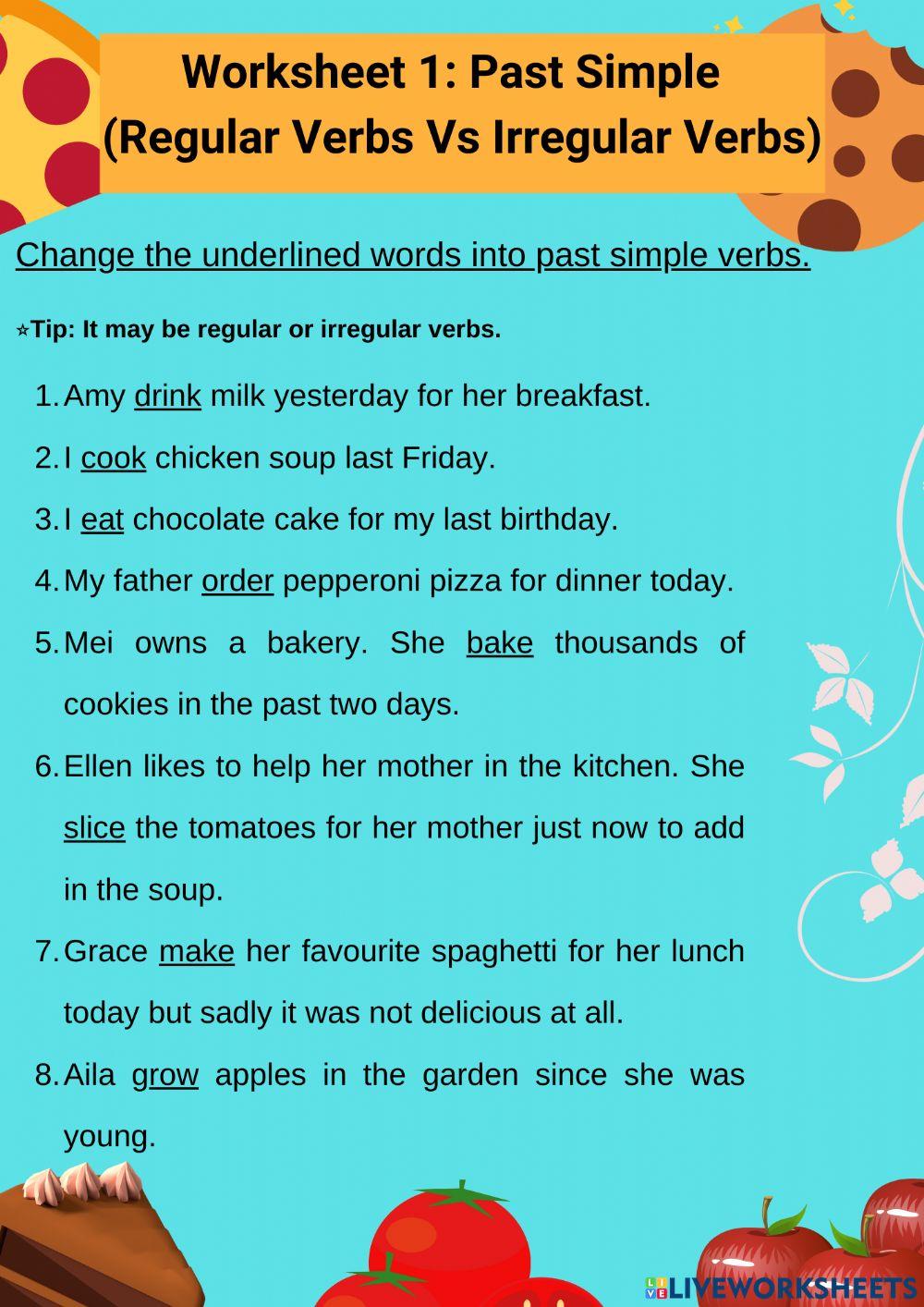 Form 3 Unit 2: Food, Food, Food! (Grammar Worksheet)