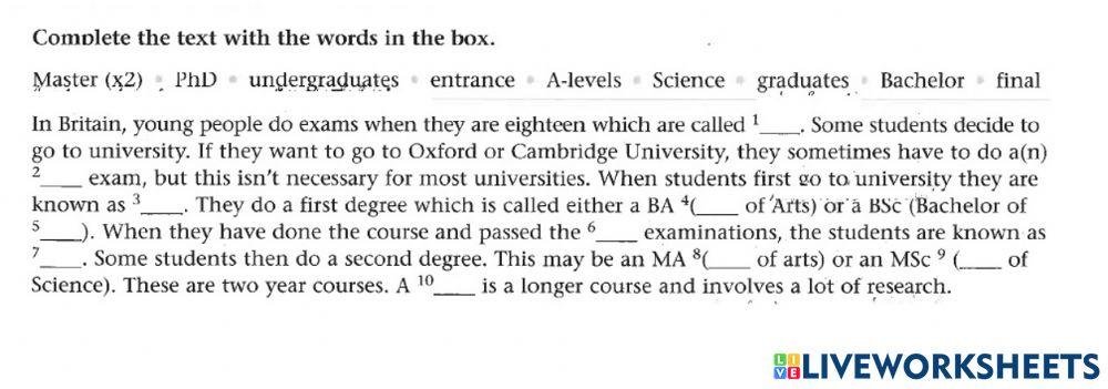 The UK school education
