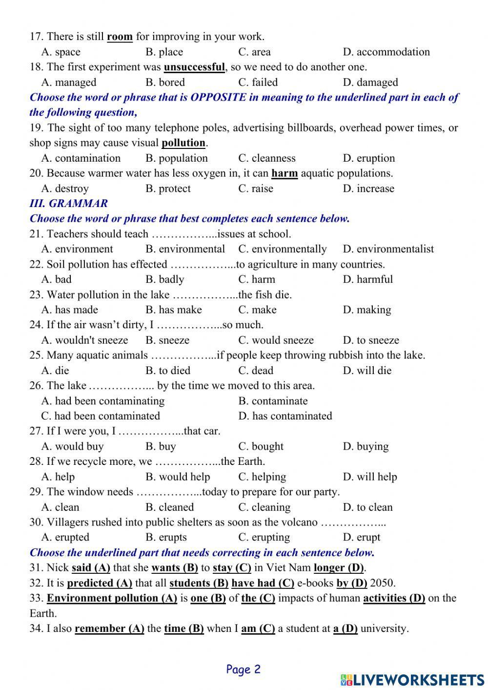 Tieng Anh Lop 8 - 2nd Mid-Term Test 04
