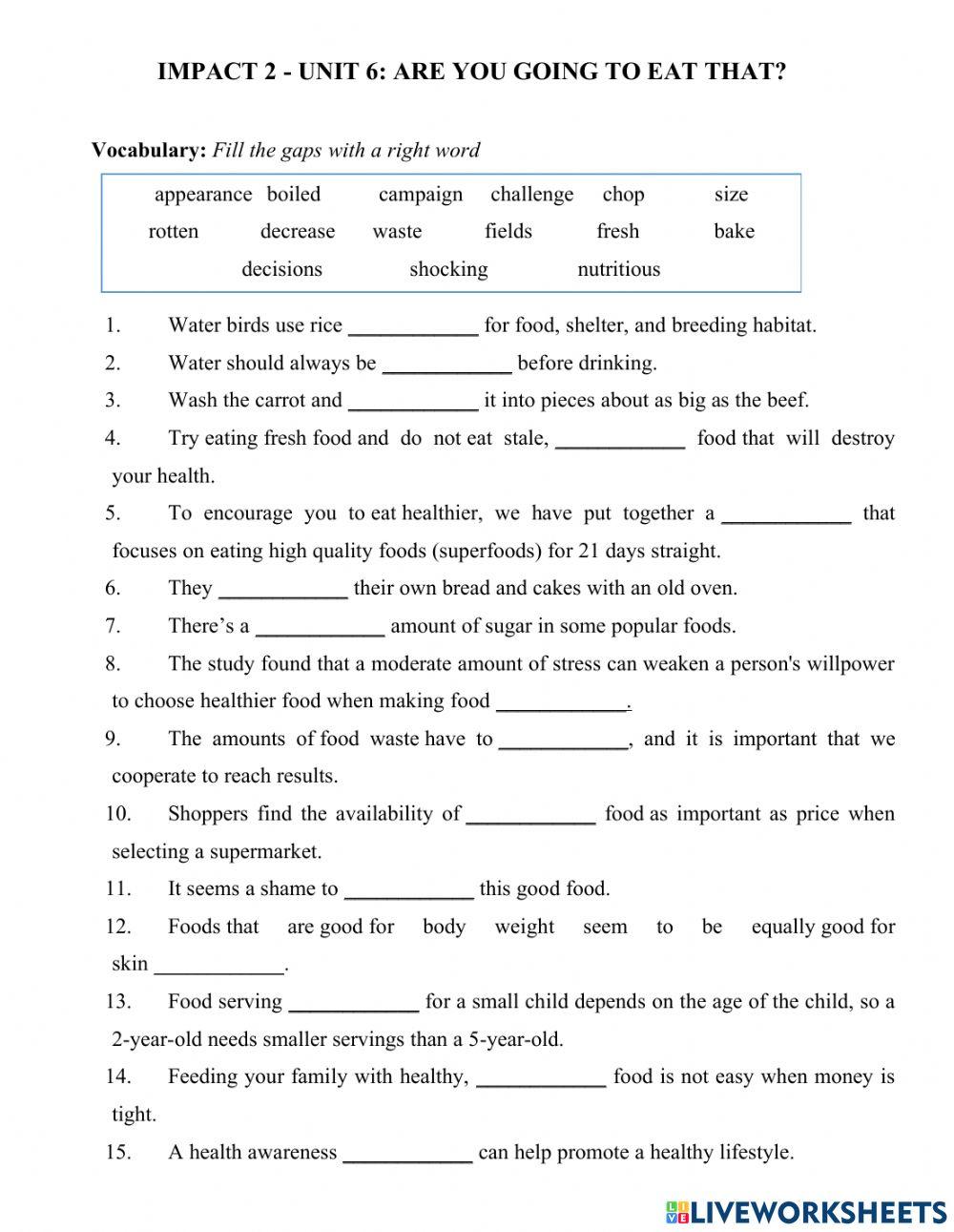 Impact 2- Unit 6 Revision