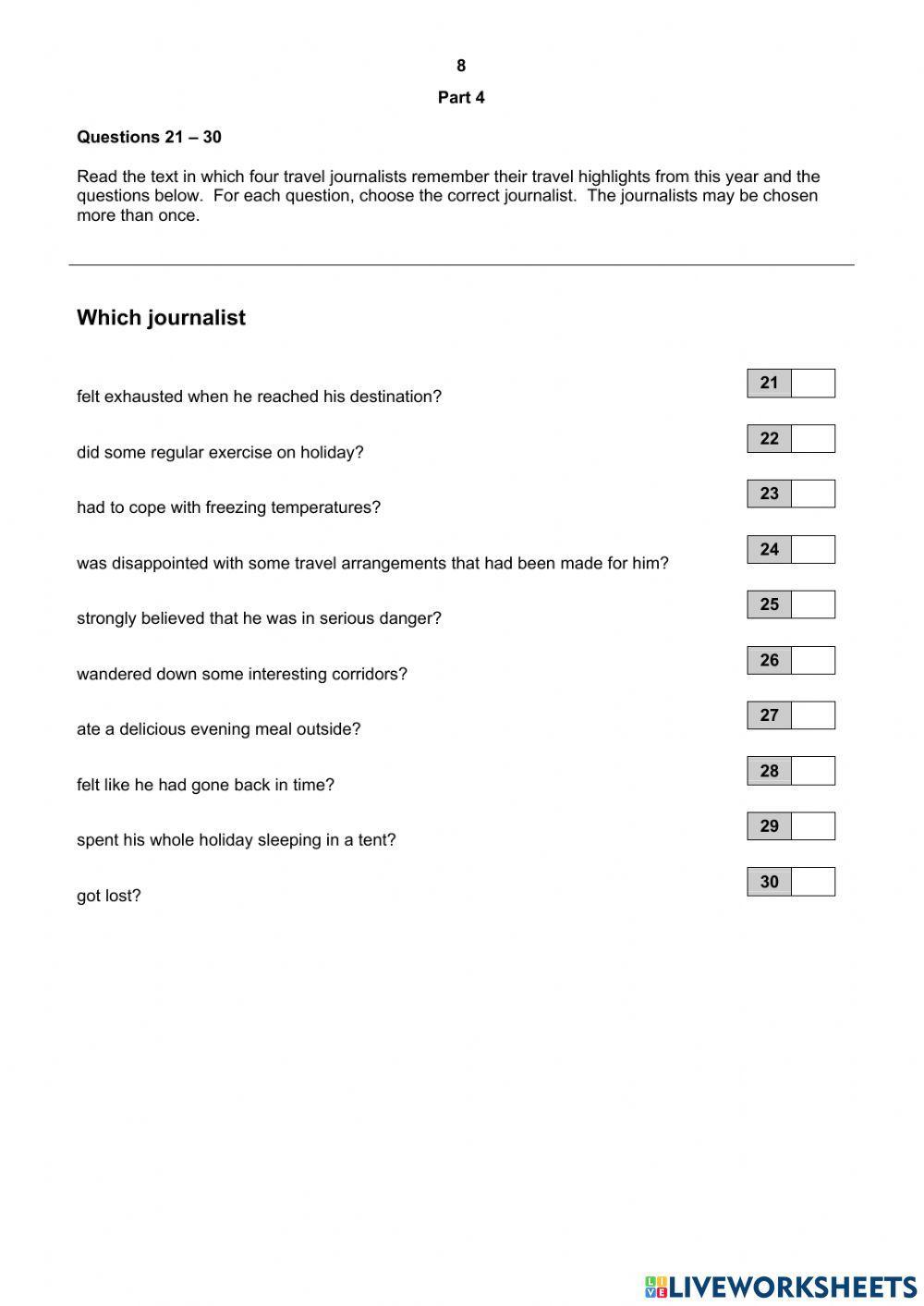 Empower final test b2 reading and use of english