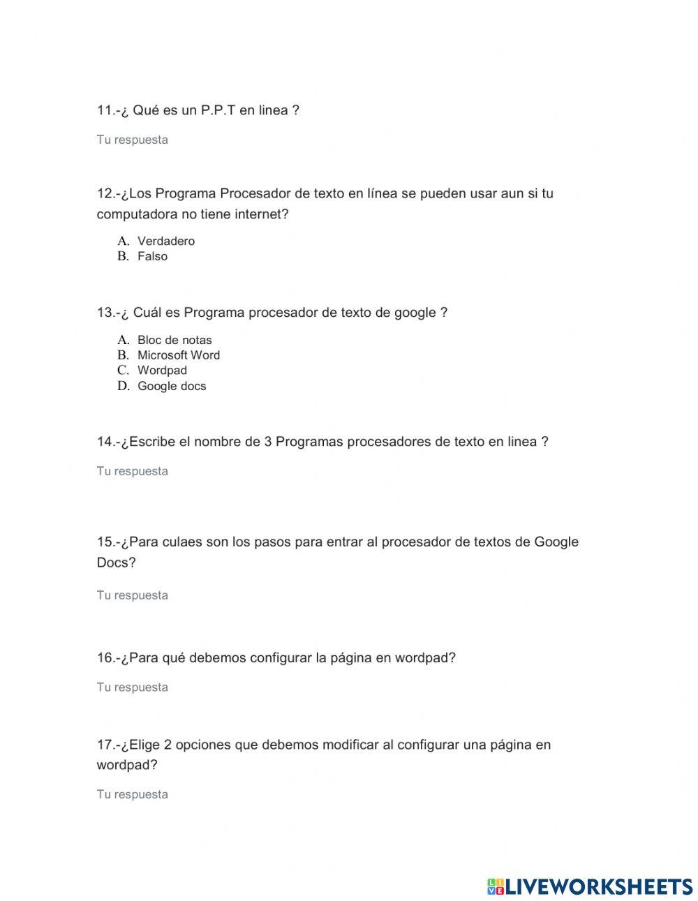 Examen  3°