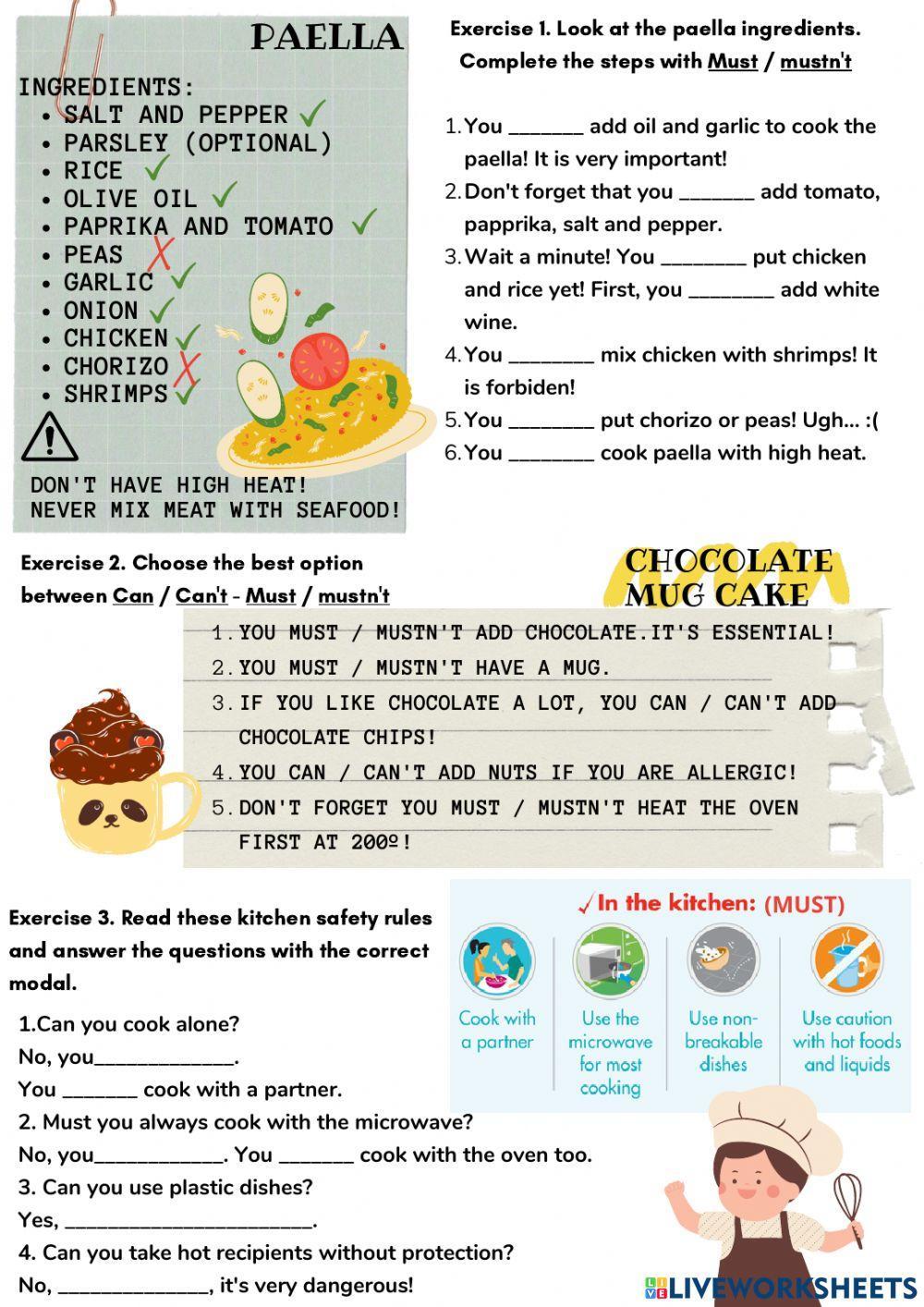 Modals can-can't must-mustn't