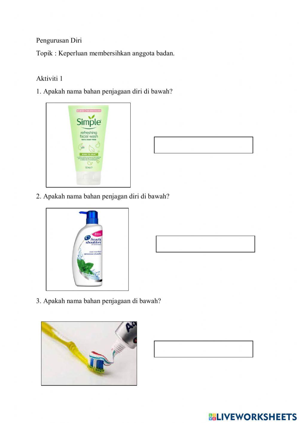 Bahan penjagaan kebersihan anggota badan