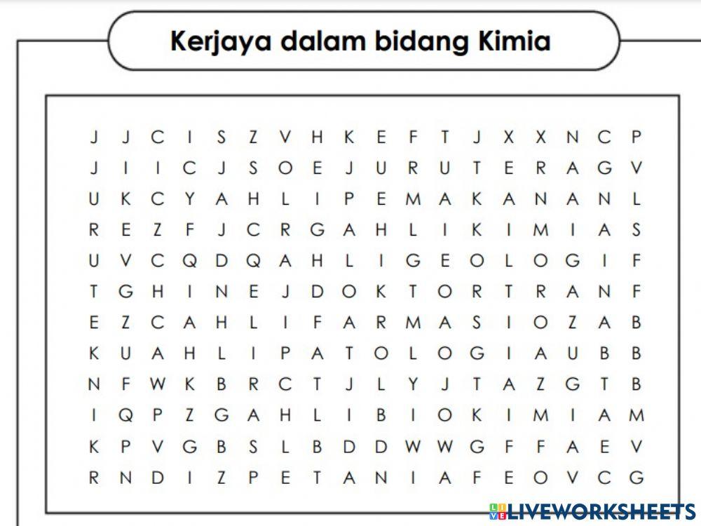 Kerjaya dalam bidang Kimia