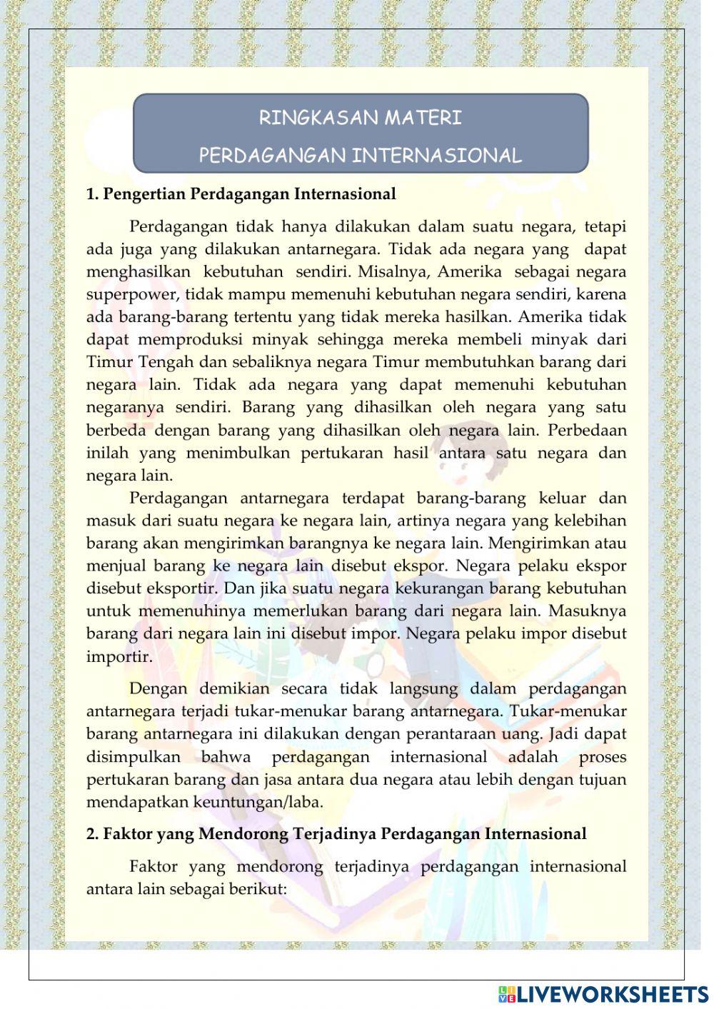 Perdagangan Internasional