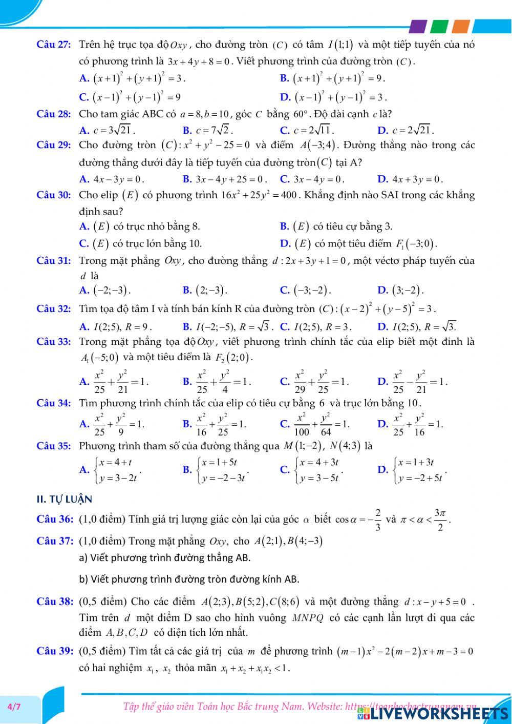 Toán 10-Kiểm tra CK2-THPT Phù Mỹ 1, Bình Định-2021