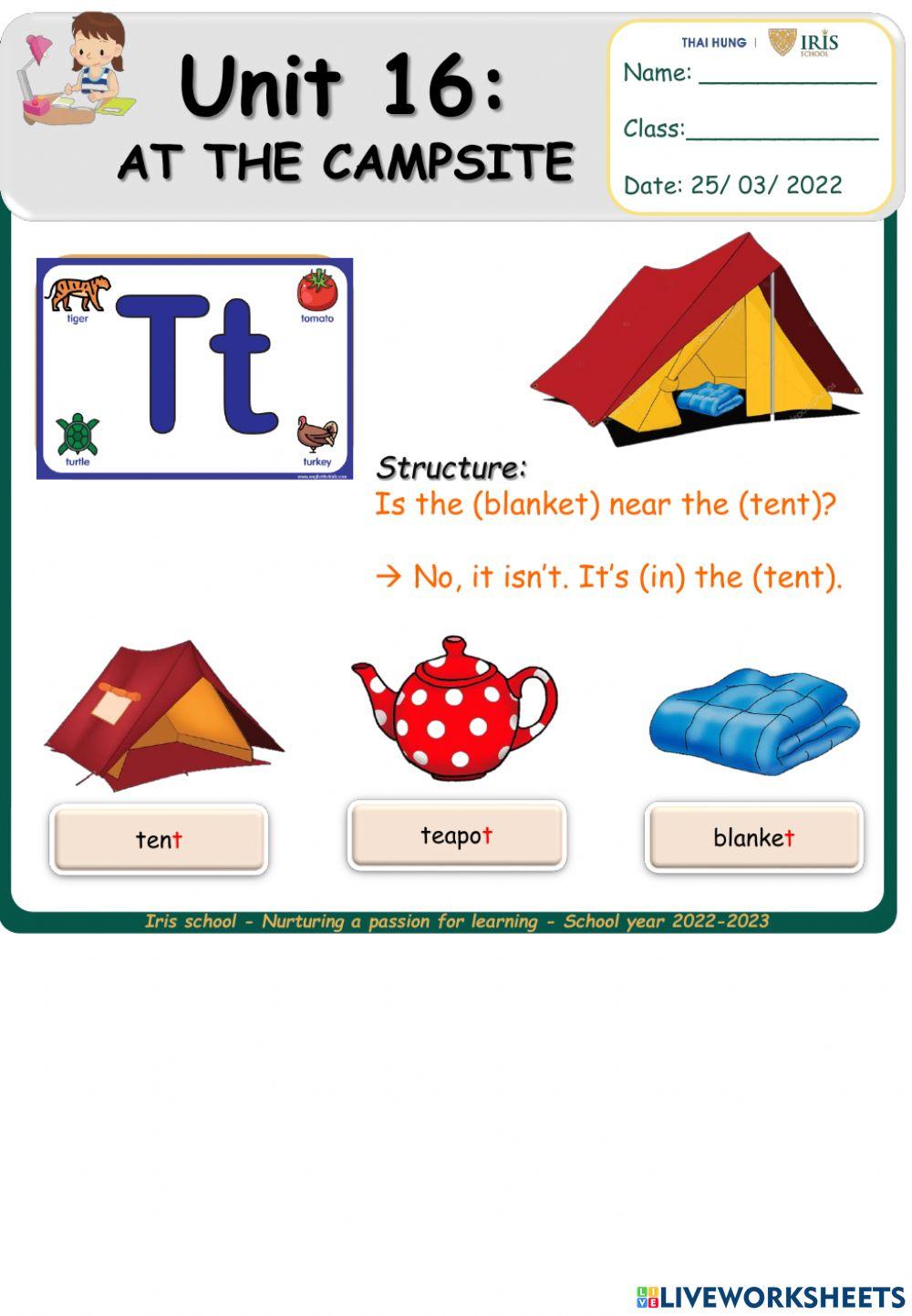 Unit 16: At the campsite