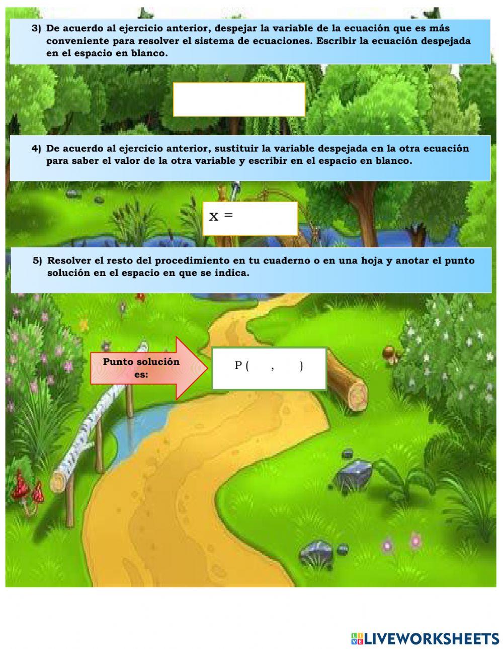 Sistema de ecuaciones 2x2