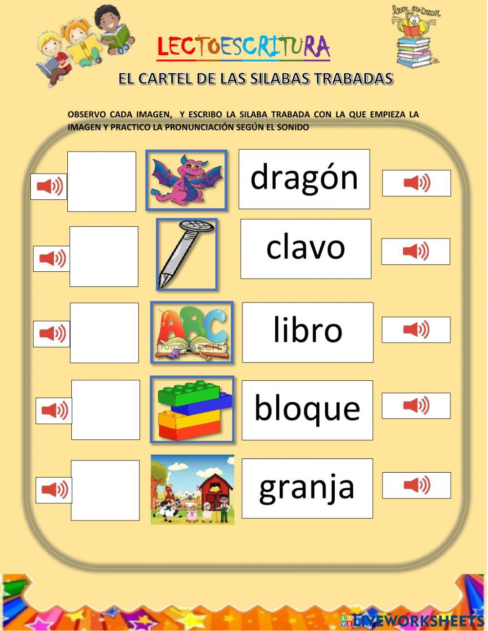 El cartel de las silabas